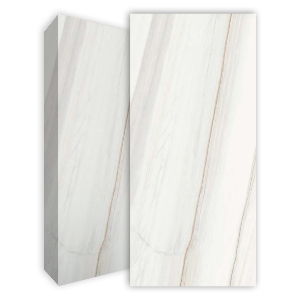 משטח למטבח SAPIENSTONE דגם Bianco Lassa בגימור מבריק