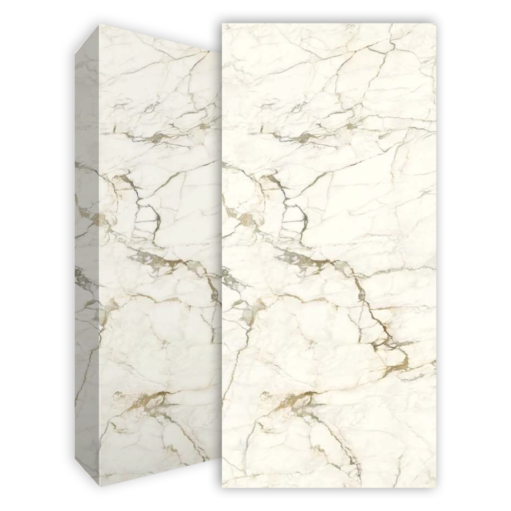 משטח למטבח SAPIENSTONE דגם Calacatta Macchia Vecchia בגימור משי