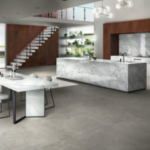 משטח למטבח INFINITY דגם Calacatta Arabescato MB05 בגימור מבריק
