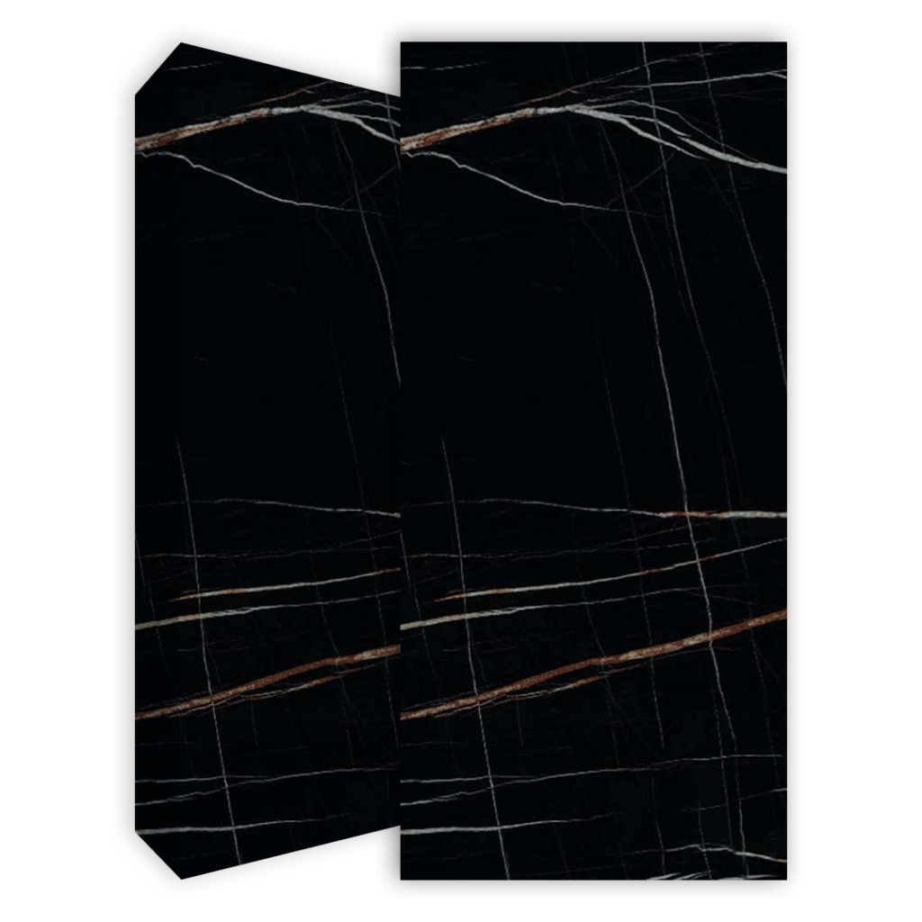 משטח למטבח LAMINAM דגם SAHARA NOIR EXTRA 58542 בגימור מבריק