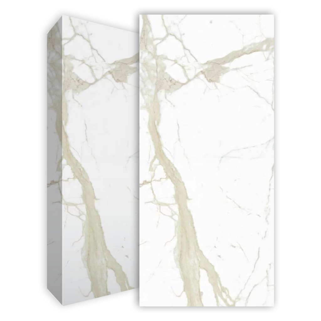 משטח למטבח SAPIENSTONE דגם White Calacatta בגימור משי