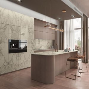 משטח למטבח INFINITY דגם Calacatta Magnifico MB16 בגימור מבריק