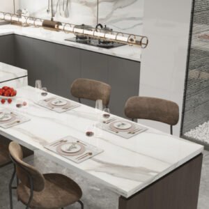משטח למטבח POLOSTONE דגם CALACATTA BORGHINI בגימור מבריק
