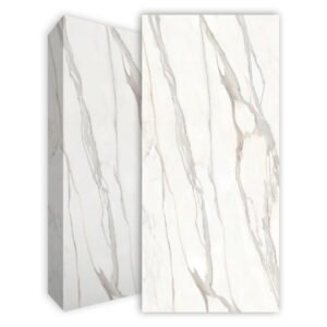 שיש למטבח פולו סטון דגם CALACATTA BORGHINI מבריק