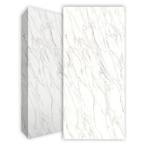 שיש למטבח פולו סטון דגם CARRARA BIANCO מבריק