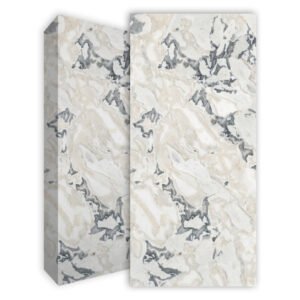 שיש למטבח פולו סטון דגם DOVER WHITE מבריק