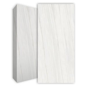 שיש למטבח פולו סטון דגם LASA BIANCO מבריק